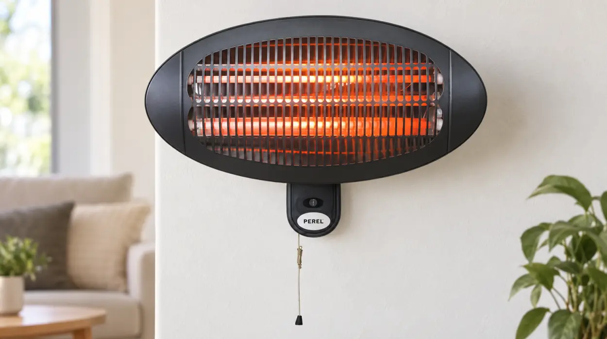 Calefactor de terraza Perel de cuarzo de 2000 W con protección IP34