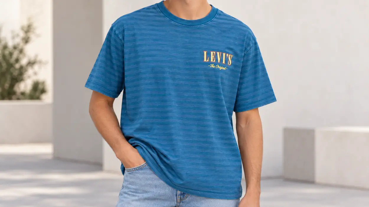 Camiseta Levi's Vintage Fit Stripe Serif Logo para hombre