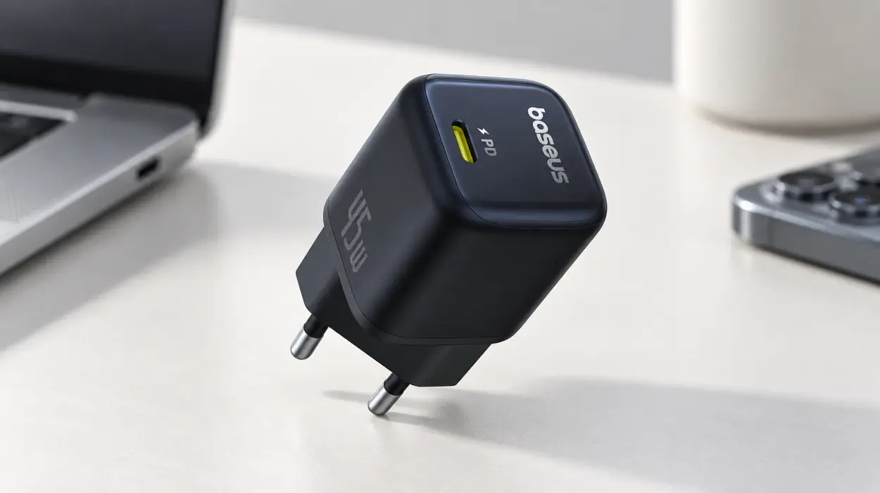 Cargador Baseus PicoGo de 45 W con USB-C y tecnología GaN