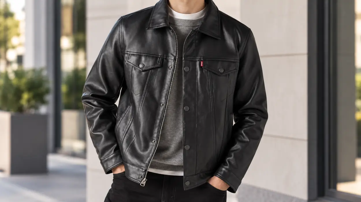 Cazadora Levi's Trucker de cuero sintético para hombre