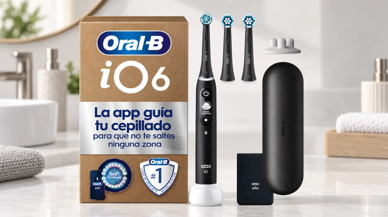 Cepillo eléctrico Oral-B iO 6 con 3 cabezales y estuche