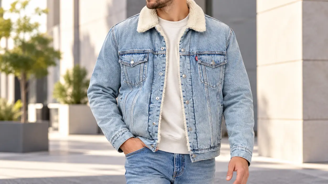 Chaqueta Levi's Trucker Type 3 Sherpa para hombre, con forro cálido
