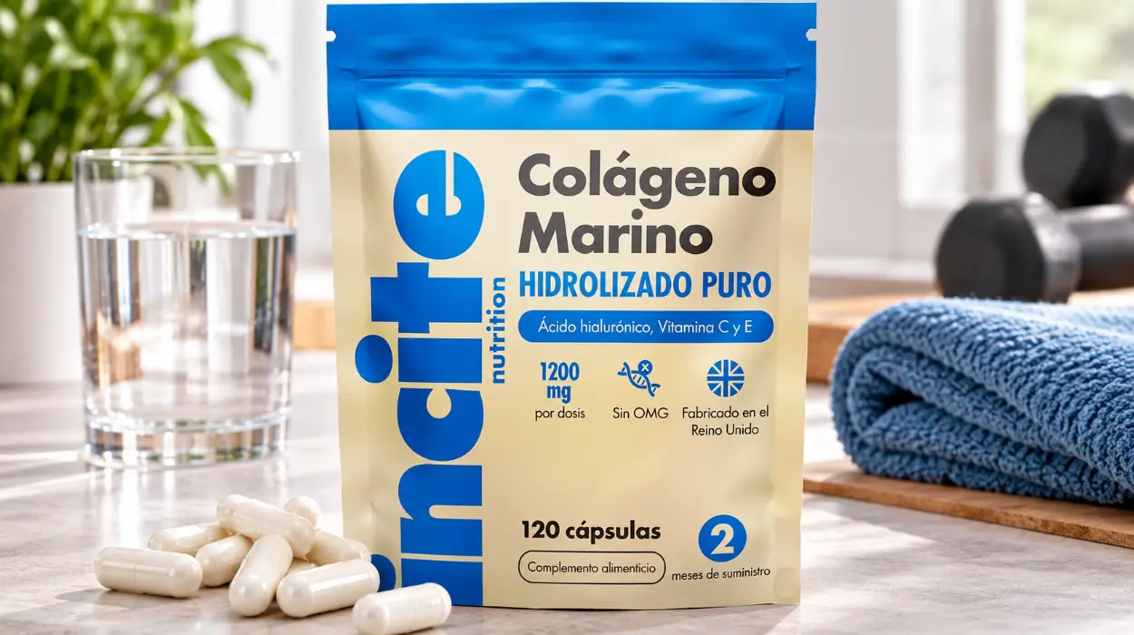 Colágeno Marino Incite con ácido hialurónico de 120 cápsulas