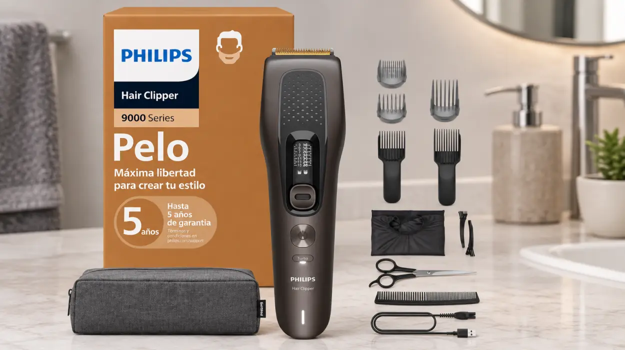 Cortapelos Philips Serie 9000 HC9721/15 con 28 longitudes ajustables