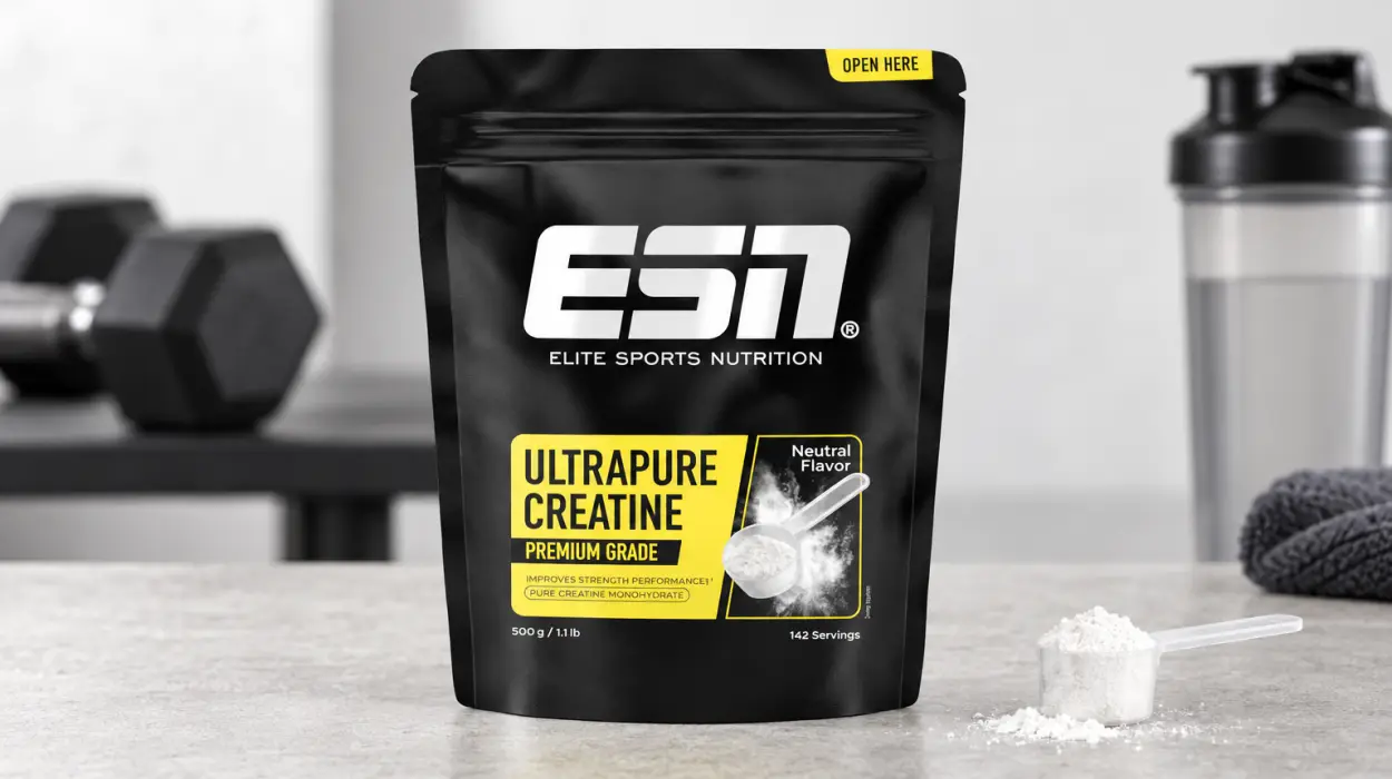 Creatina monohidrato ESN Ultrapure de 500 g, con 142 porciones