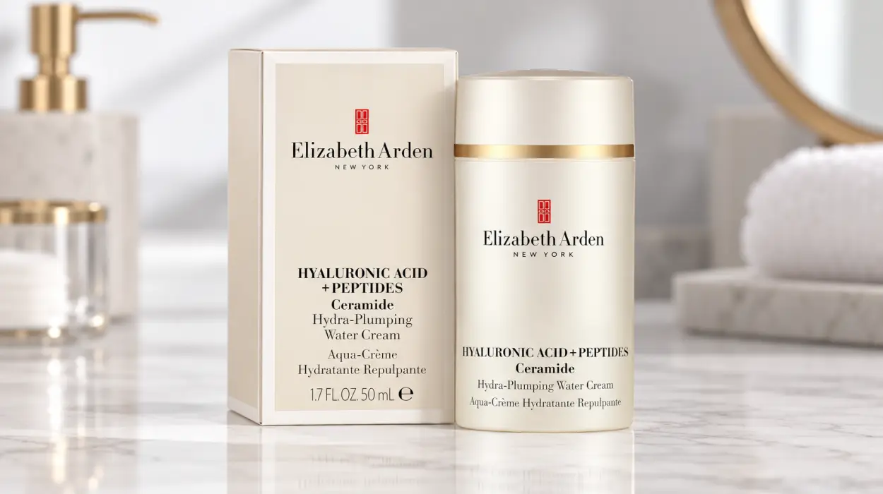 Crema facial Elizabeth Arden con ácido hialurónico, péptidos y ceramidas para hidratar la piel
