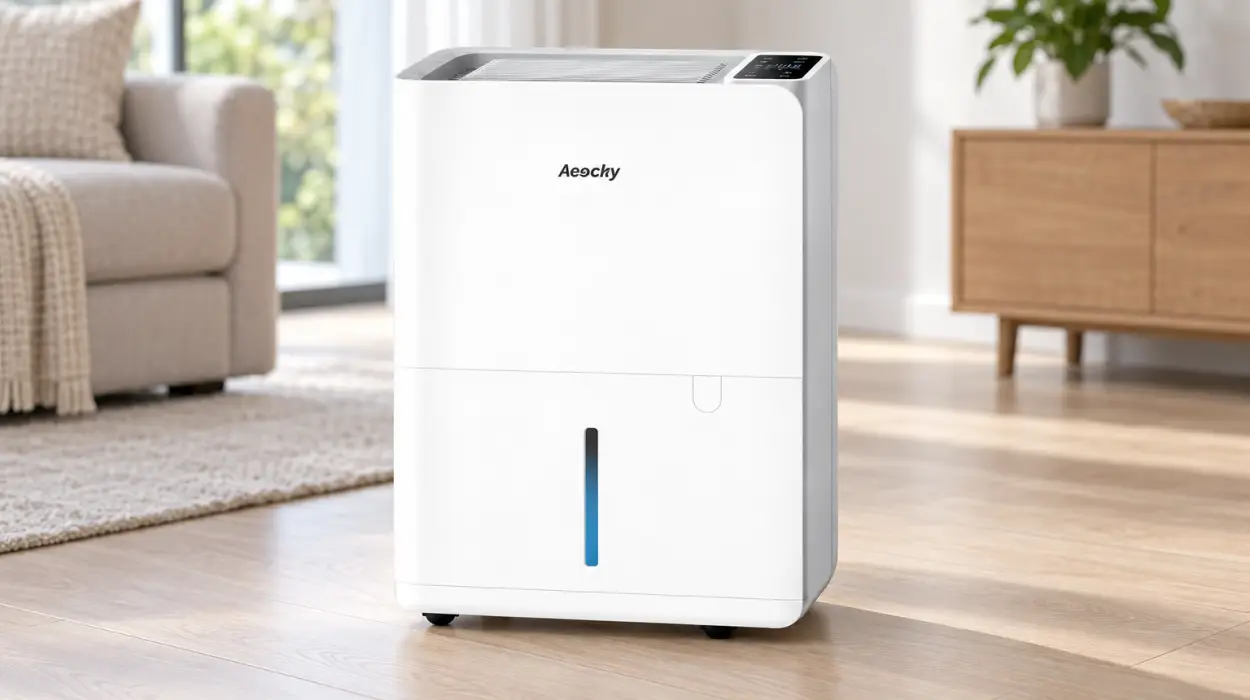Deshumidificador AEOCKY Boreas de 25 l/día con depósito de 2,7 l