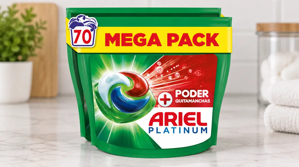 Detergente en cápsulas Ariel PODs Platinum para 70 lavados