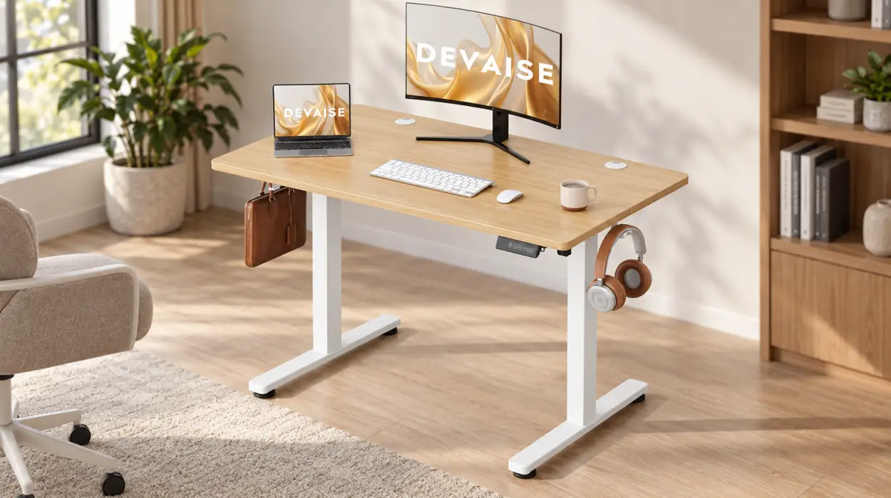 Escritorio elevable eléctrico DevAISE Rltura de 100 x 60 cm con 3 memorias