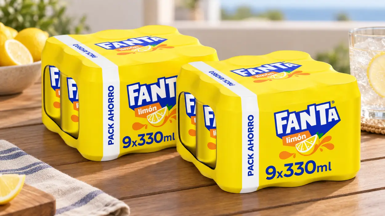 Pack de 18 latas de Fanta Limón de 33 cl