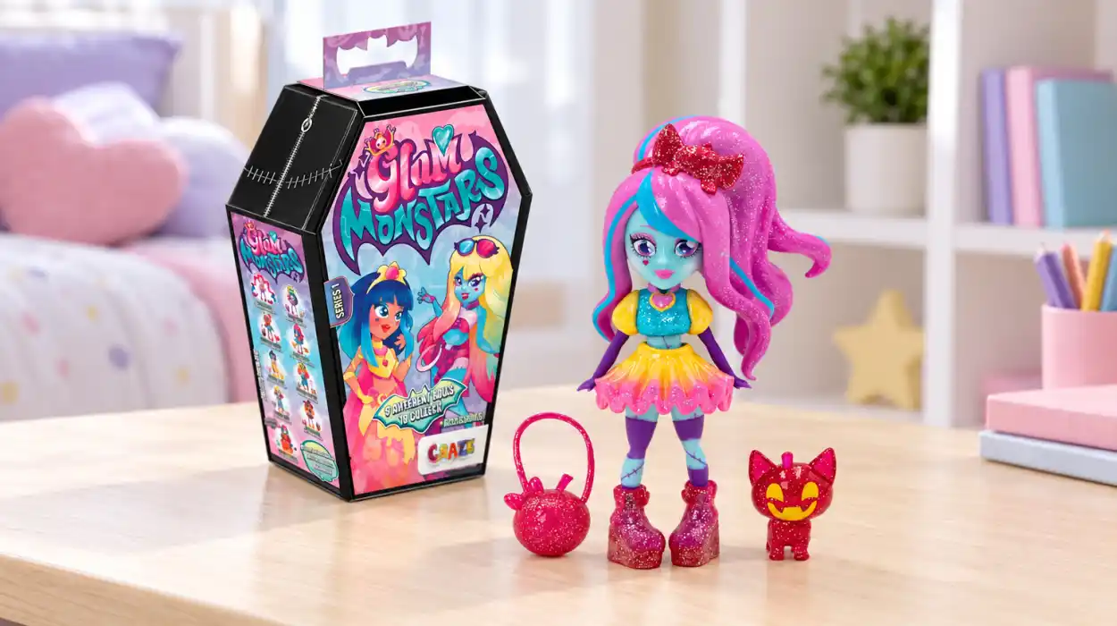 Figura sorpresa Glam Monstars Serie 1 con muñeca y accesorios