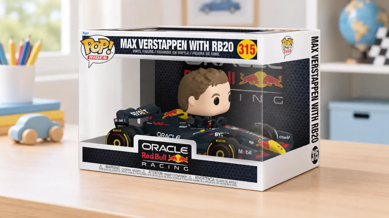Figura Funko Pop! Rides Super Deluxe de Max Verstappen con el Red Bull RB20
