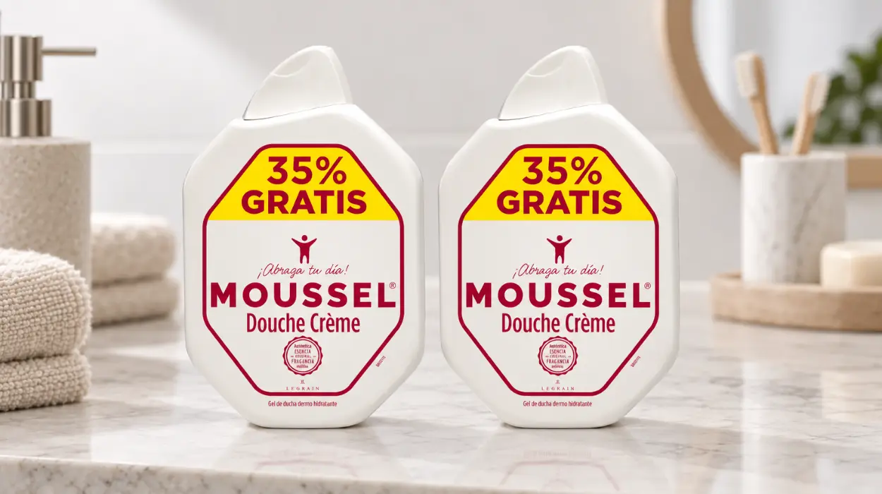 Pack x2 Gel de ducha cremoso Moussel de 650 ml + 250 ml gratis