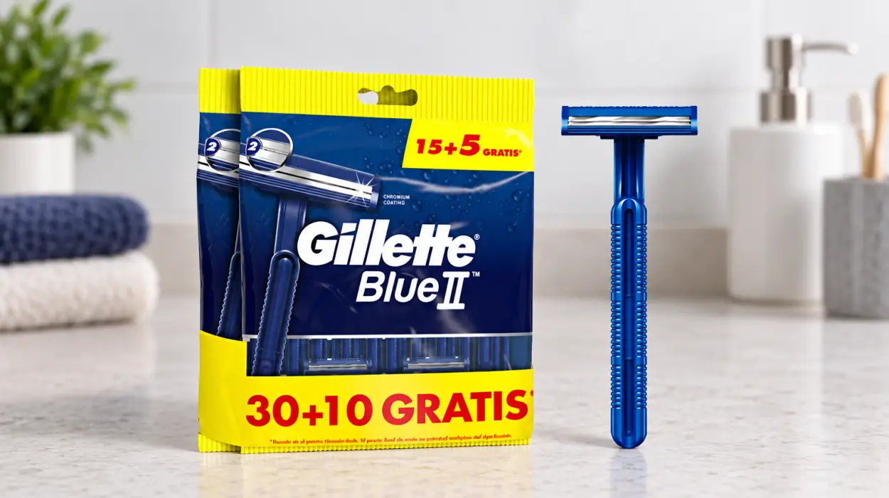 Pack x40 maquinillas desechables Gillette Blue II para hombre