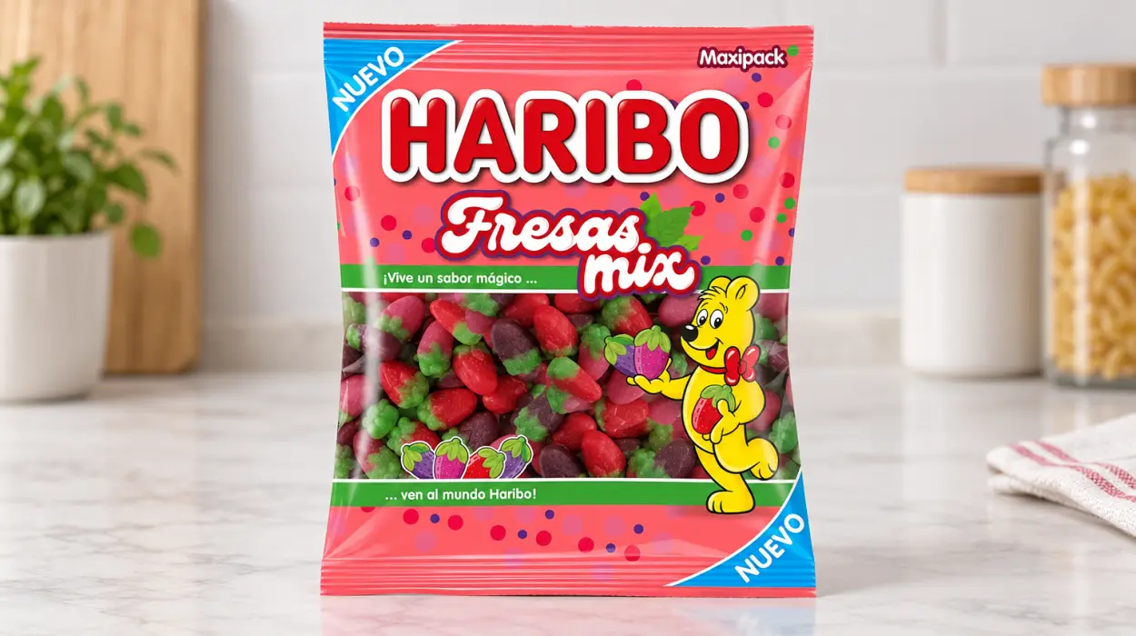 Caramelos de goma Haribo Fresas Mix de 1 kg con varios sabores
