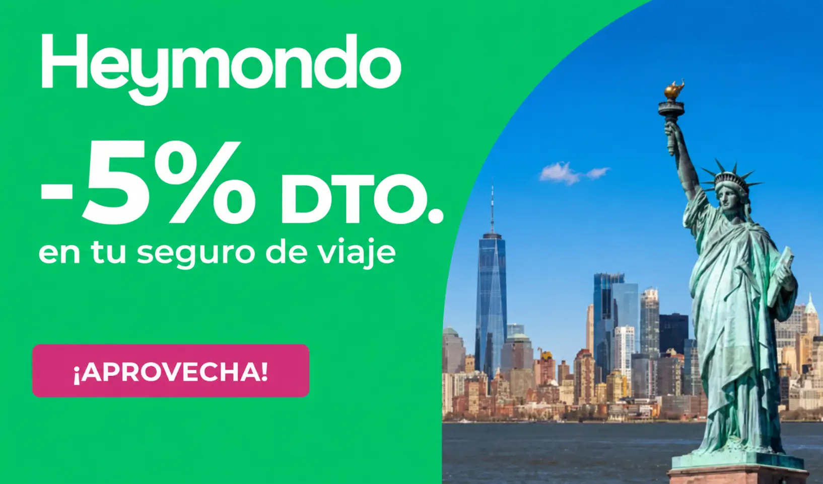 Heymondo: 5 % de descuento en seguro de viaje
