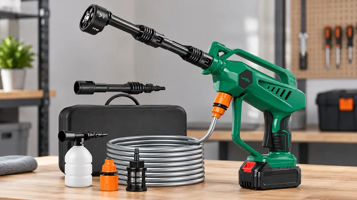 Hidrolimpiadora LanBlu portátil a batería de 800 PSI