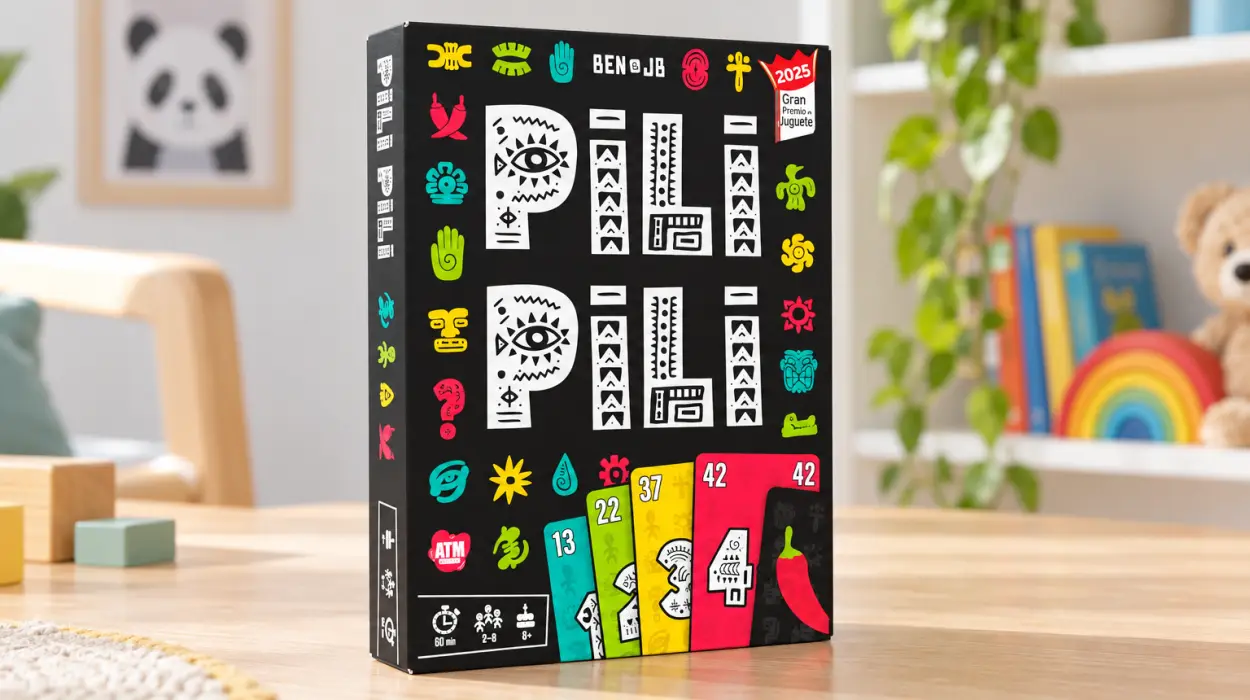 Juego de mesa Pili Pili, rápido y estratégico para partidas desde los 8 años