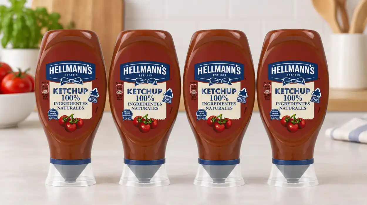 Pack x4 Salsa kétchup Hellmann's Bocabajo de 468 g con descuento al tramitar
