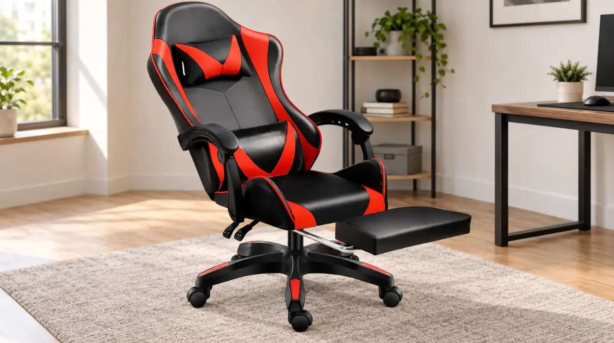 Silla gaming con reposapies