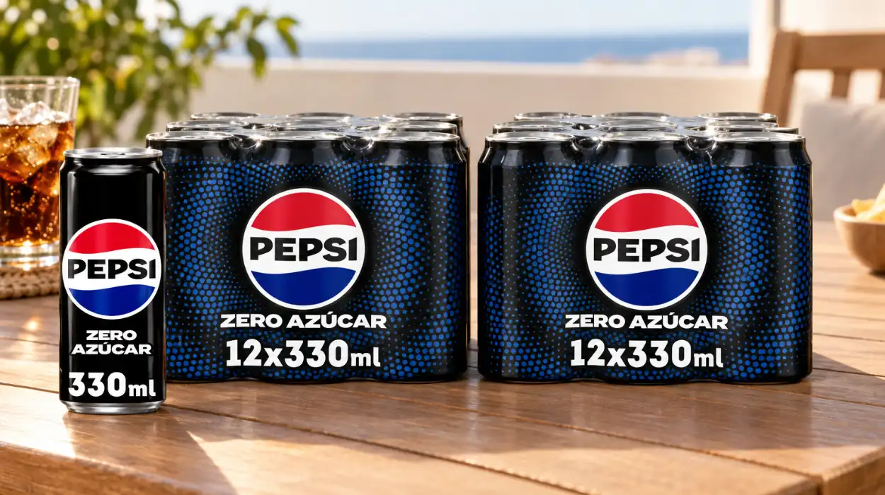 Pack de 24 latas de Pepsi Zero Azúcar de 330 ml