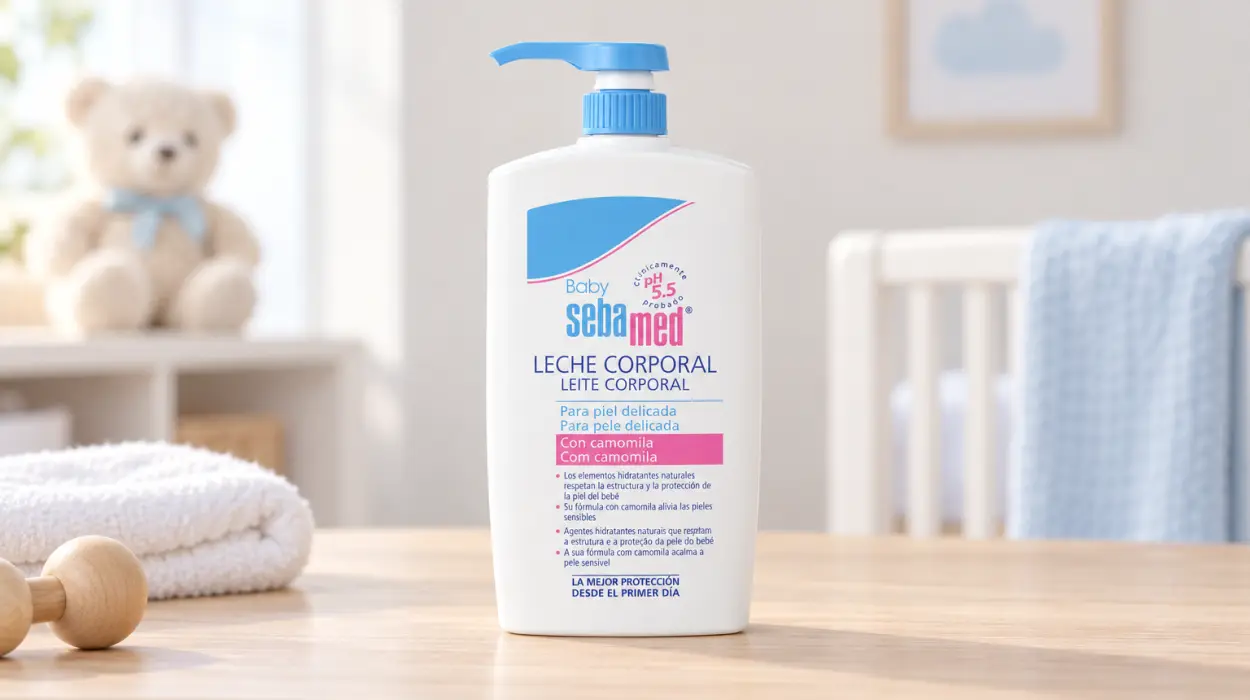 Leche corporal hidratante Sebamed Baby de 750 ml para la piel sensible del bebé