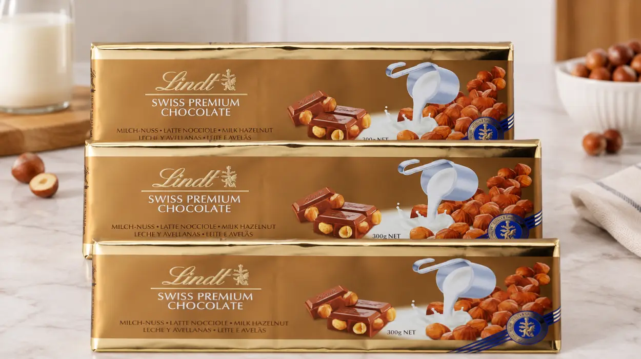 Pack x3 tabletas Lindt de chocolate con leche y avellanas de 300 g