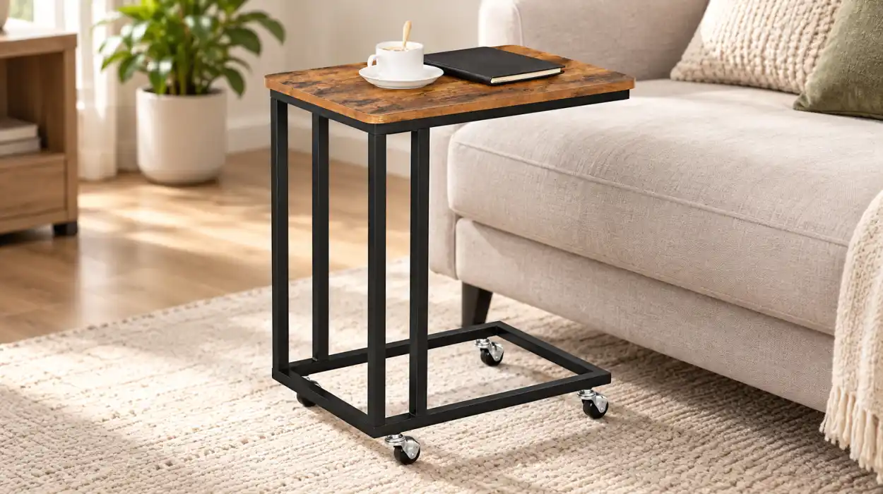 Mesa auxiliar Vasagle BARNET con ruedas y pies ajustables