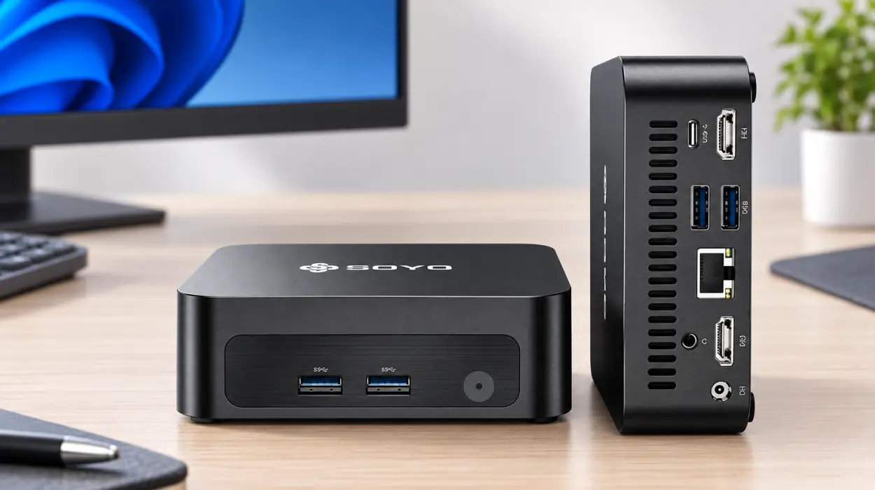 Mini PC SOYO Y5 Plus con 8 GB de RAM y 128 GB de almacenamiento