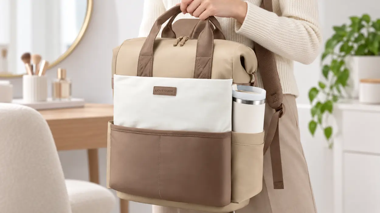Mochila para portátil LOVEVOOK de 15,6 pulgadas para mujer