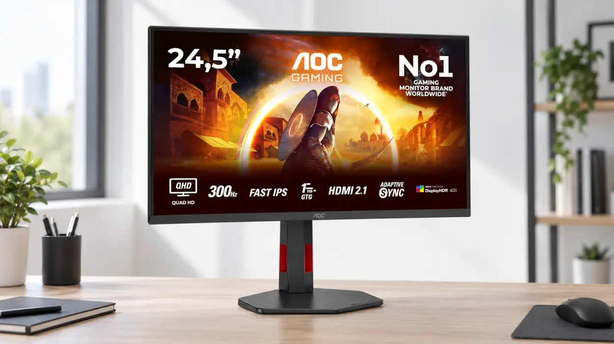 Monitor Gaming AOC Q25G4SR QHD de 24,5 pulgadas y 300 Hz