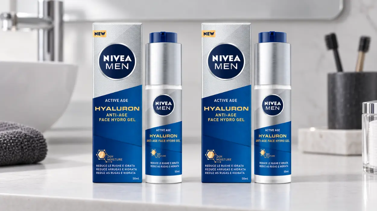 Gel facial hidratante antiedad Nivea Men Hyaluron de 50 ml para hombre