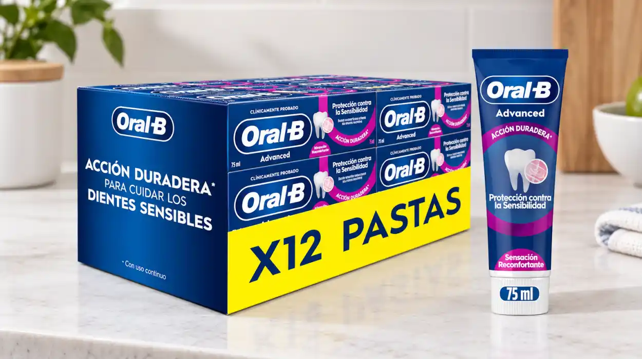 Pack x12 dentífricos Oral-B Advanced Protección contra la Sensibilidad de 75 ml