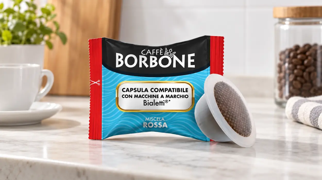 Pack x100 cápsulas de café Caffè Borbone Mezcla Roja compatibles con cafeteras Bialetti