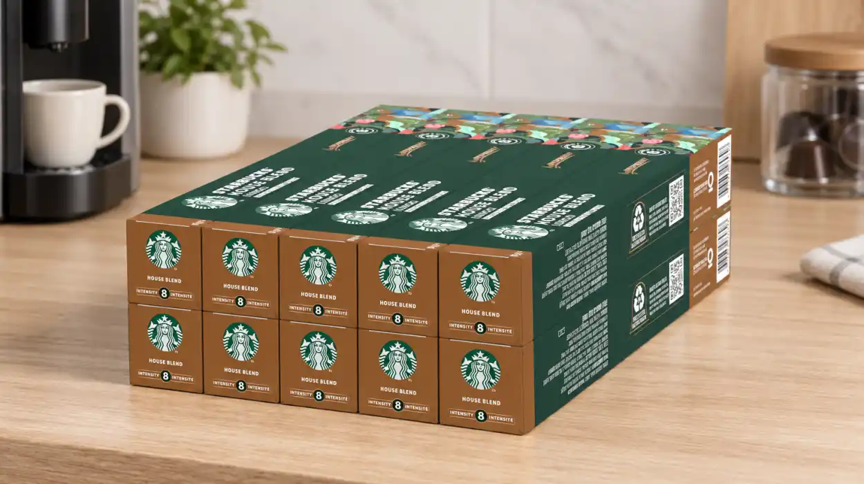 Pack x100 cápsulas de café Starbucks House Blend de tueste medio para máquinas Nespresso (no Vertuo)