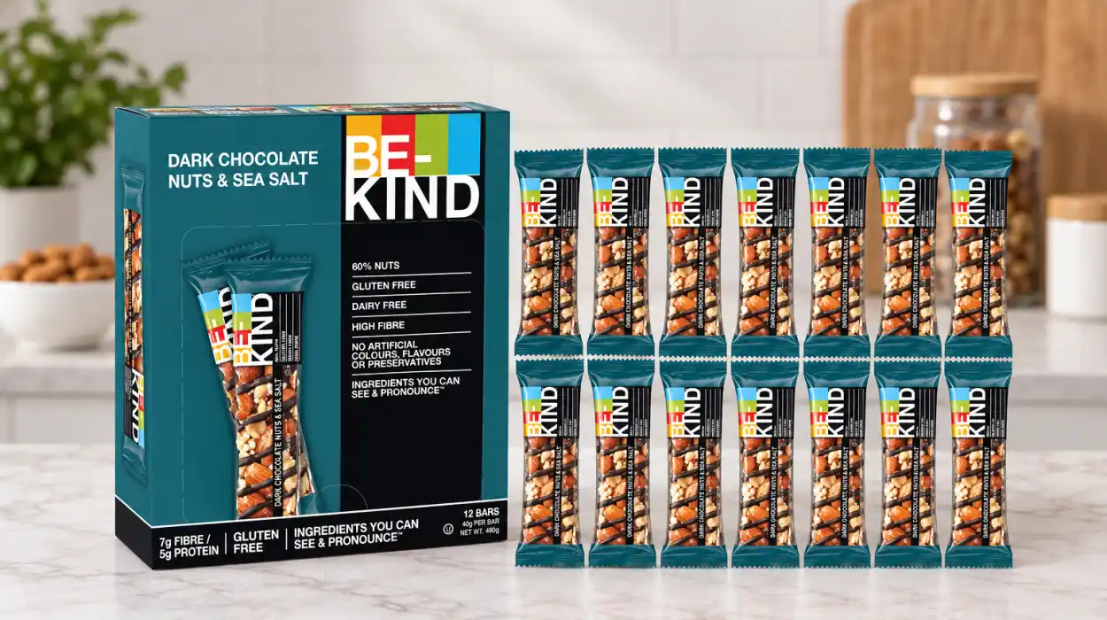 Pack x12 barritas de proteínas Be-Kind con almendras, caramelo y sal marina de 40 g