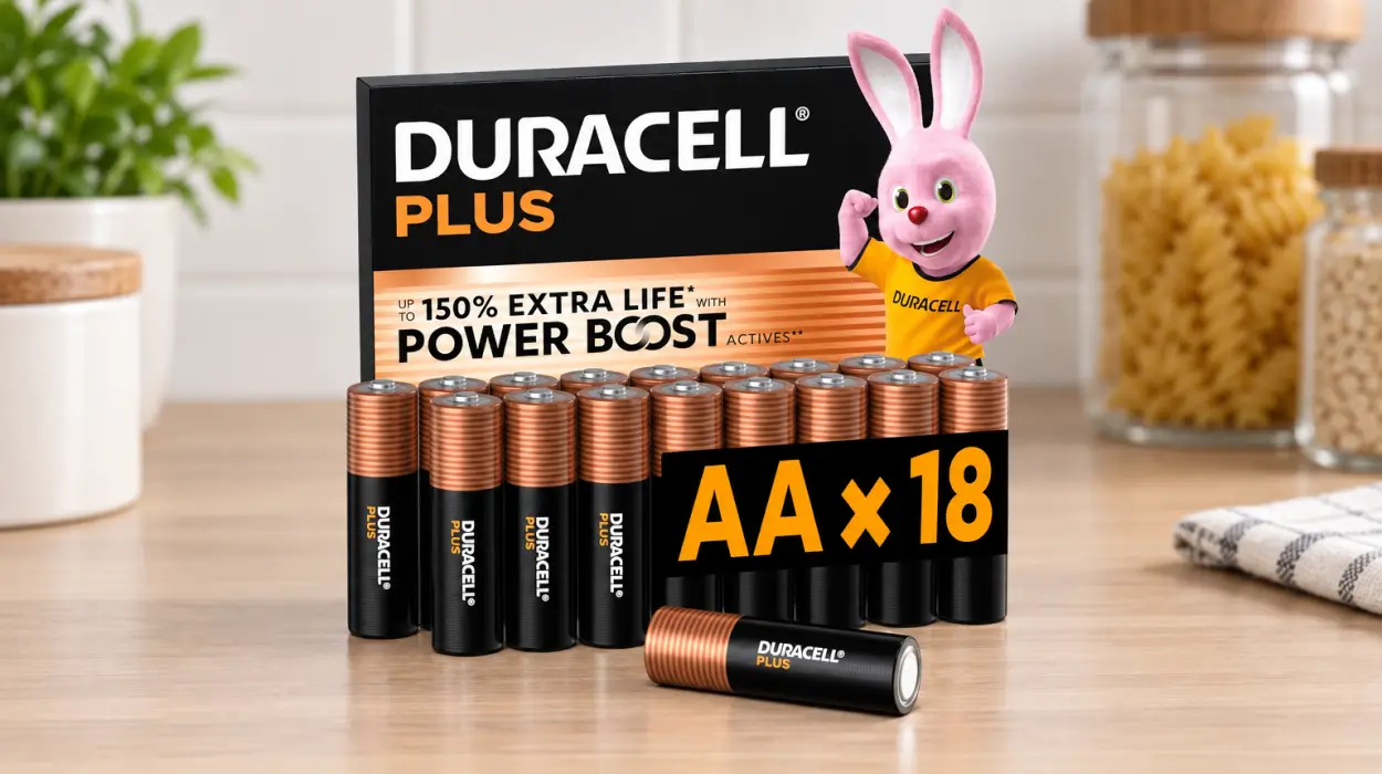 Pack x18 pilas alcalinas Duracell Plus AA de 1,5 V LR06