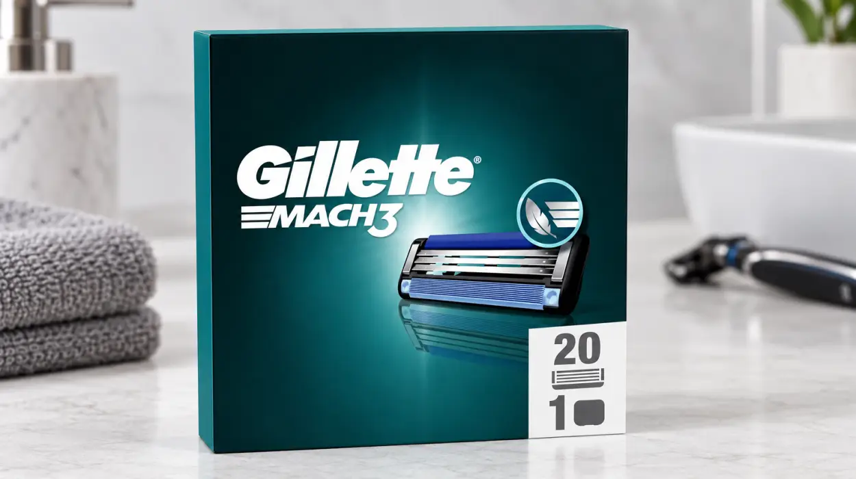 Pack x20 cuchillas de afeitar Gillette Mach3 para hombre con funda de viaje