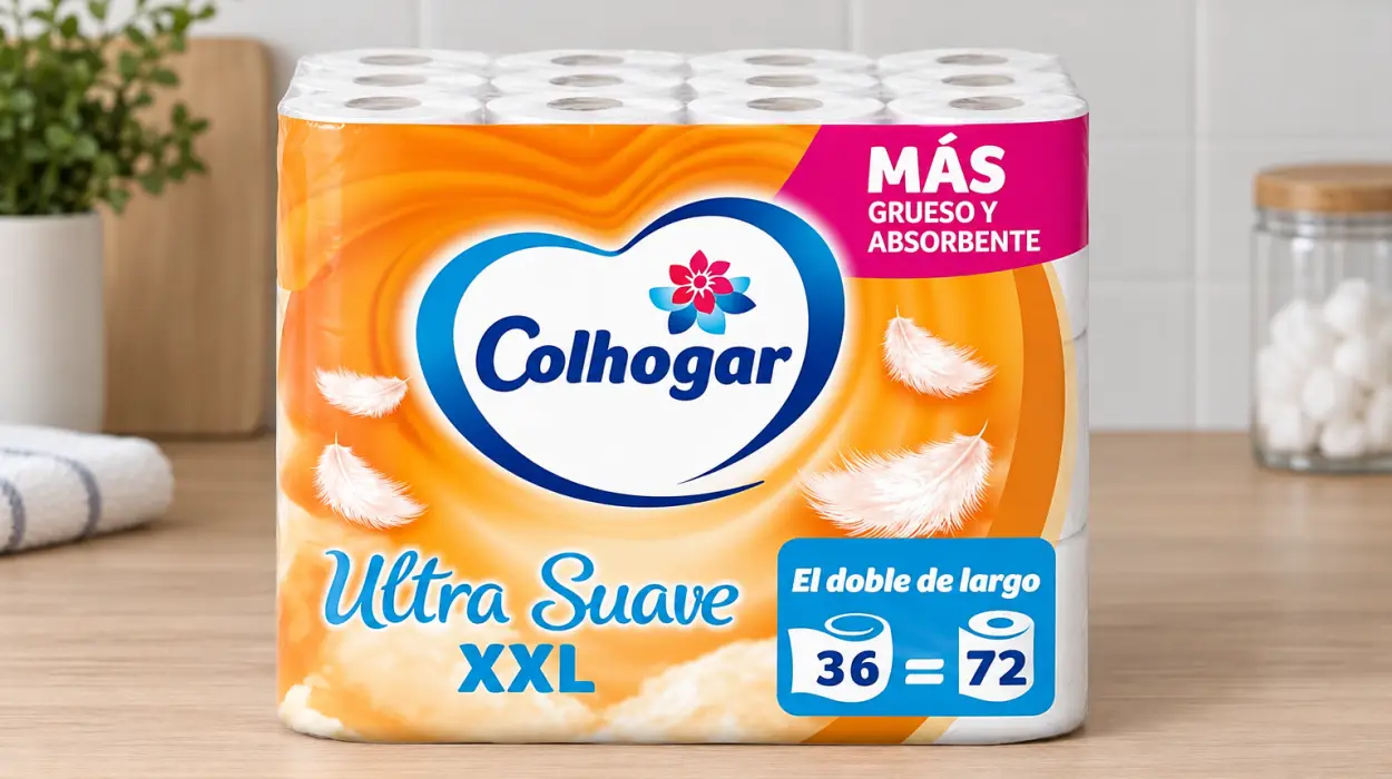 Pack x36 rollos de papel higiénico Colhogar Ultra Suave XXL de 2 capas