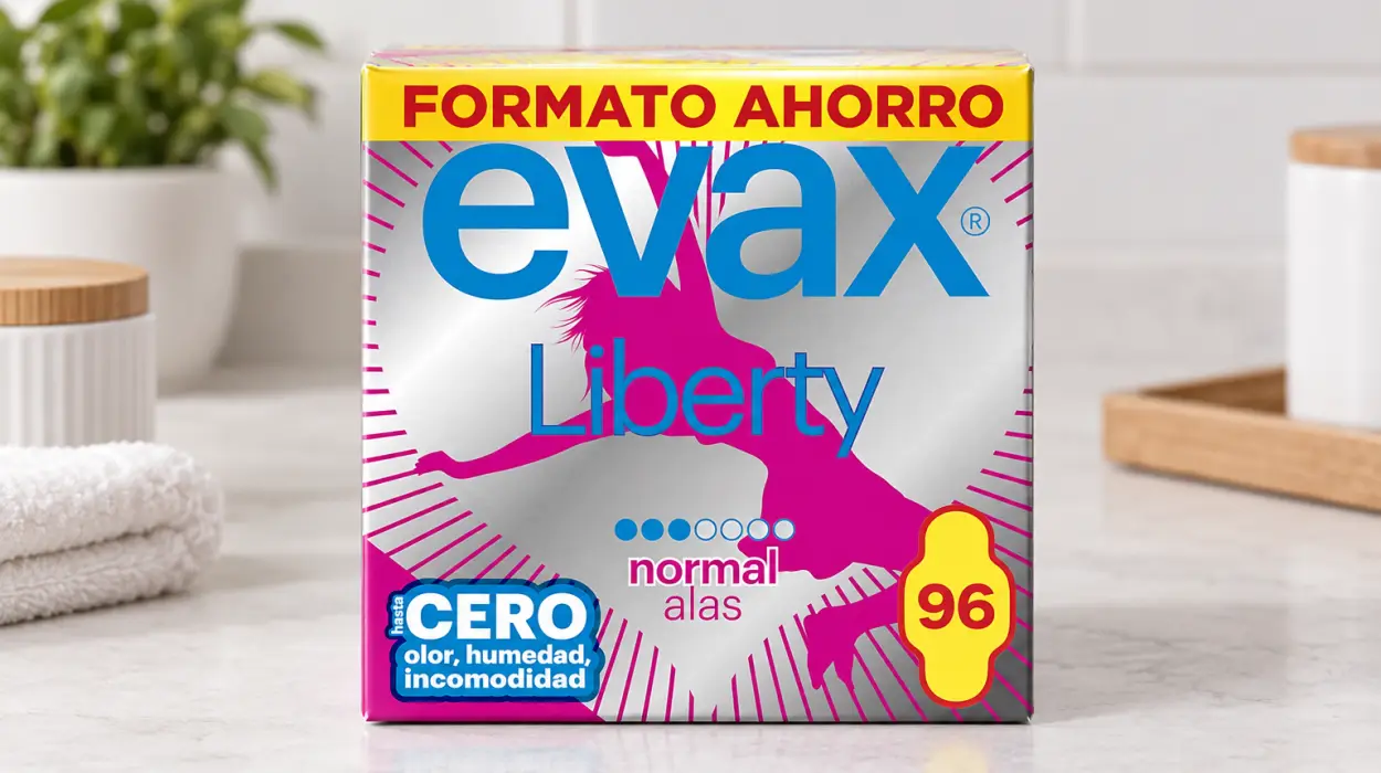 Pack x96 compresas Evax Liberty Normal con alas