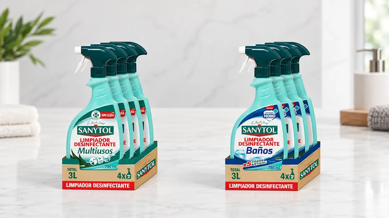 Pack x 8 Limpiador Sanytol Baños + Multiusos de 750 ml