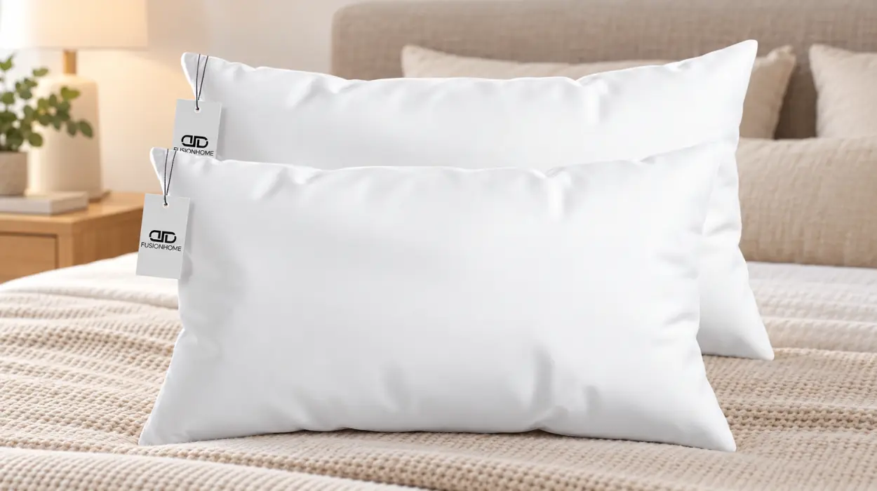Pack x2 almohadas de fibra Fusionhome con tacto pluma, de 75 cm