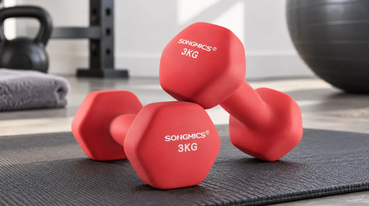 Pack x2 mancuernas hexagonales con revestimiento de neopreno de 3 kg cada una