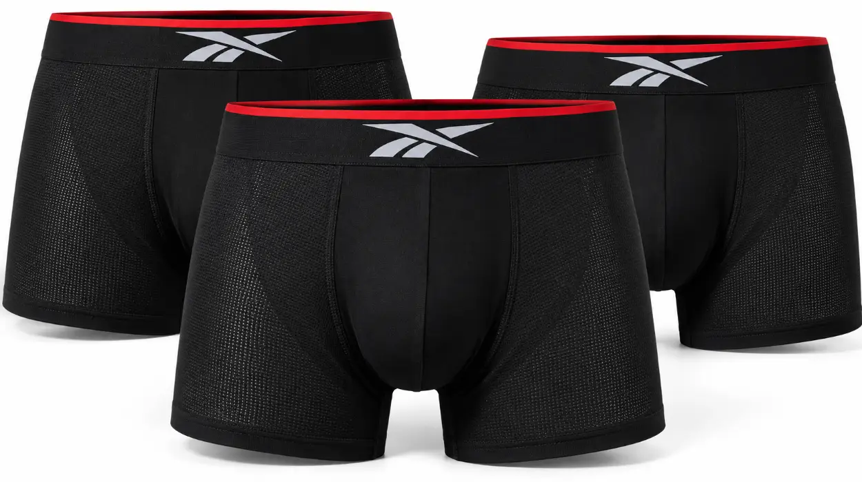 Pack x3 bóxers Reebok Glynn transpirables y elásticos para hombre