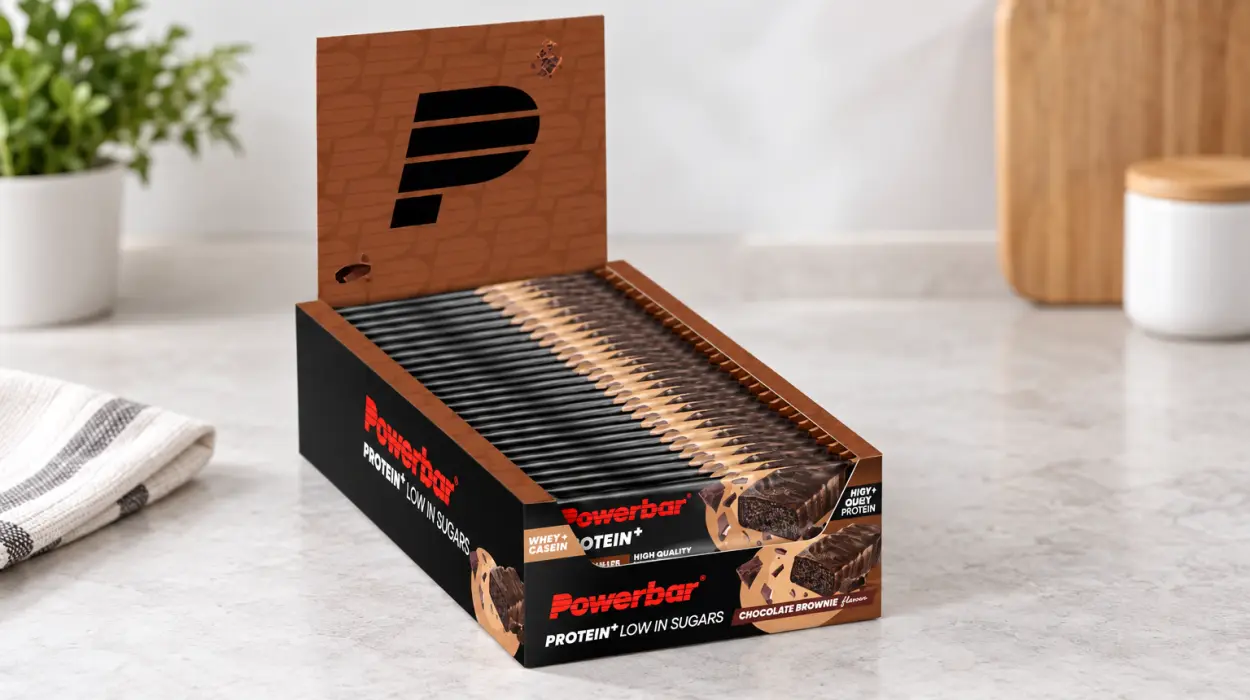 Pack x30 barritas Powerbar Protein Plus bajas en azúcar, de chocolate brownie y 35 g
