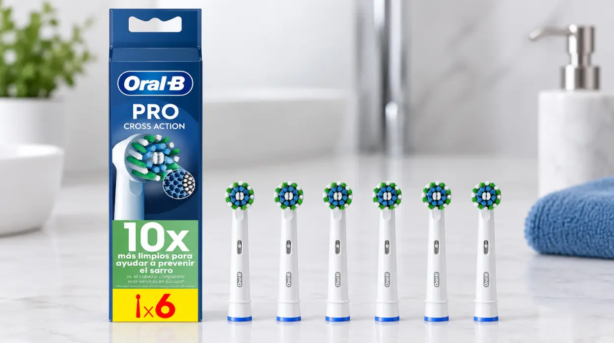 Pack x6 cabezales de recambio Oral-B CrossAction originales