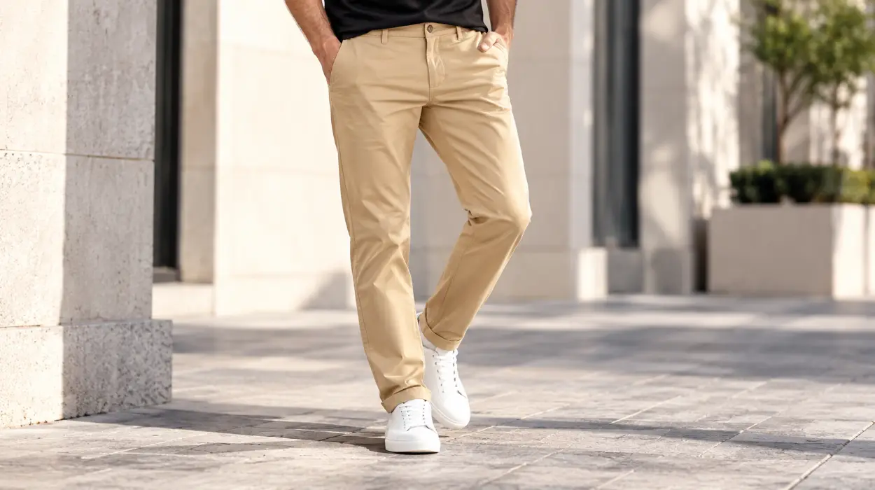 Pantalón chino elástico Marks & Spencer de corte estándar para hombre