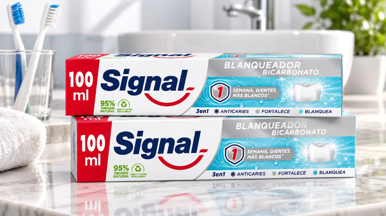 Pack x2 pasta de dientes Signal Blanqueador Bicarbonato de 100 ml