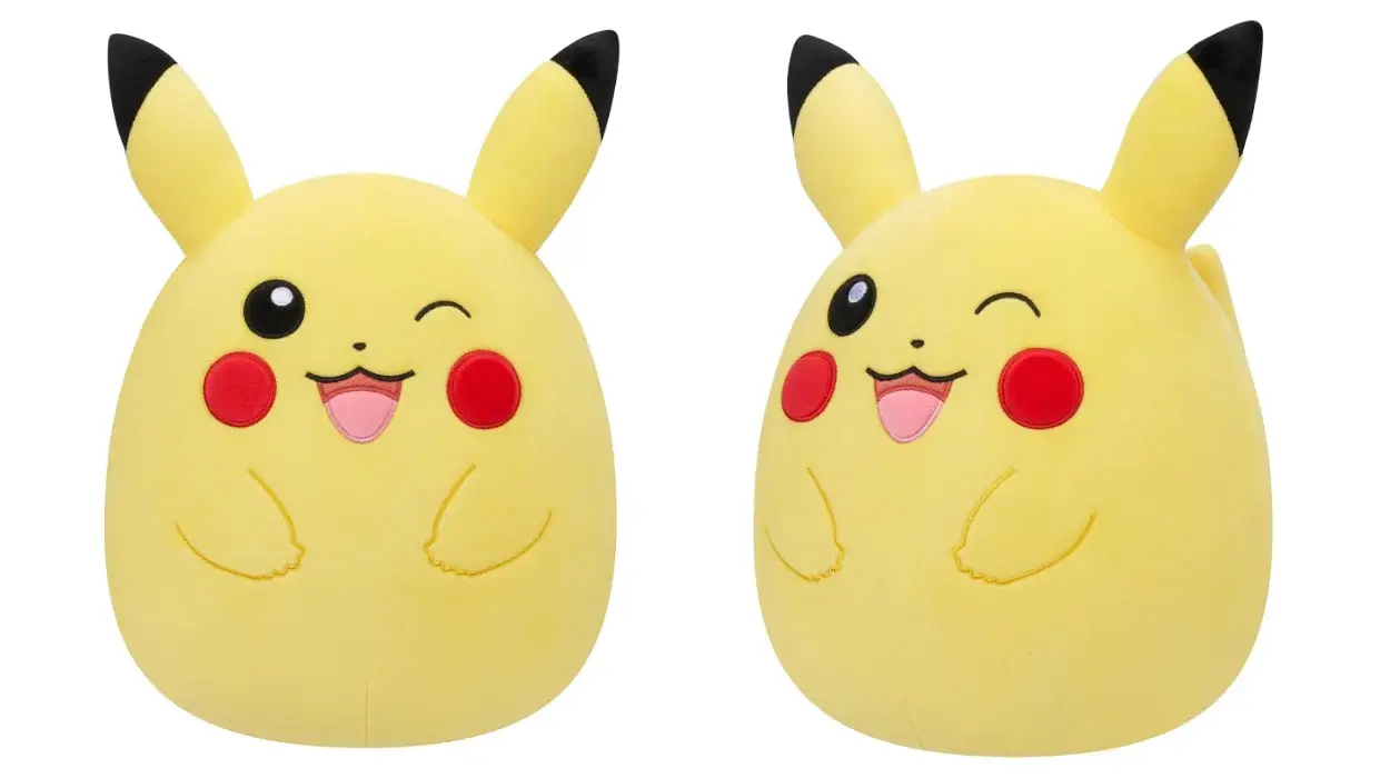 Peluche Bizak Squishmallows Pokémon Pikachu con guiño de 35 cm