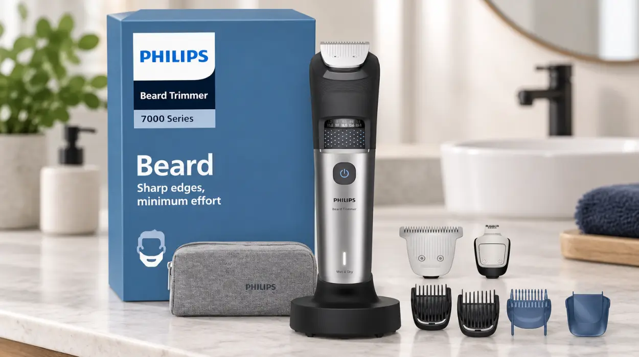 Recortadora de barba Philips Series 7000 BT7670/15 con 40 ajustes para hombre